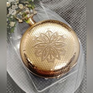 1916 BURLINGTON SPECIAL GOLD FILLED FLORAL CASE POCKET WATCH